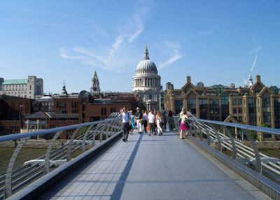 Millennium Bridge to St Paul’s Cathedral